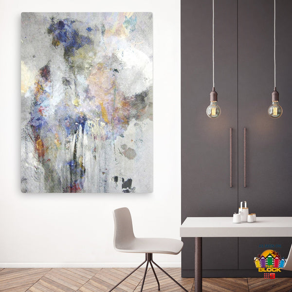 Canvas Soft Grey 'Clouds' Abstract Wall Art | From The Block